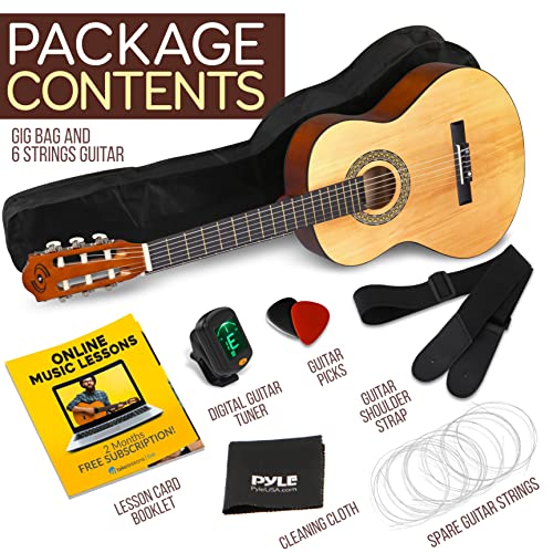 PYLE 36" Classical Acoustic Guitar Kit - 3/4 Size
