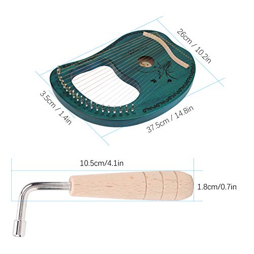 19‑String Lyre Harp with Mahogany Body - VIP Gift