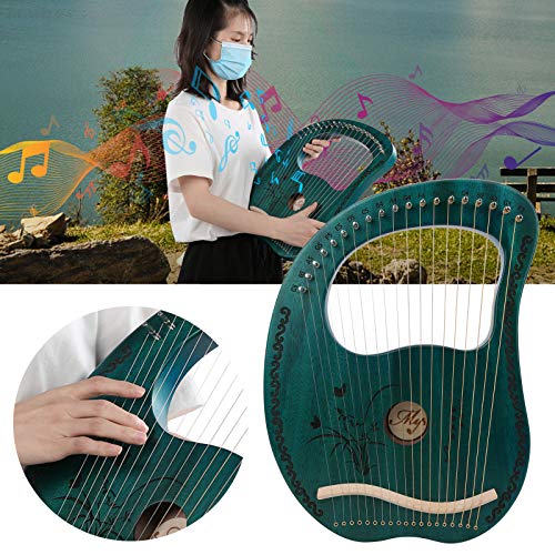 19‑String Lyre Harp with Mahogany Body - VIP Gift