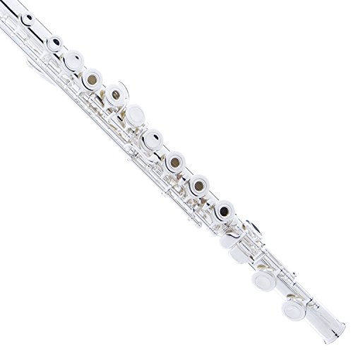 Mendini by Cecilio Silver Plated Open Hole C Flute