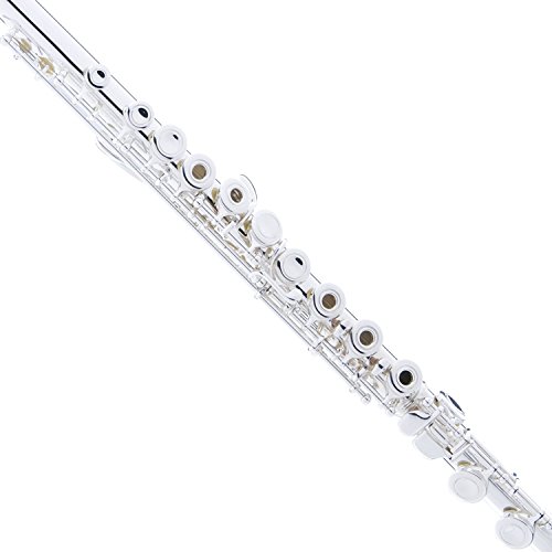 Mendini by Cecilio Silver Plated Open Hole C Flute