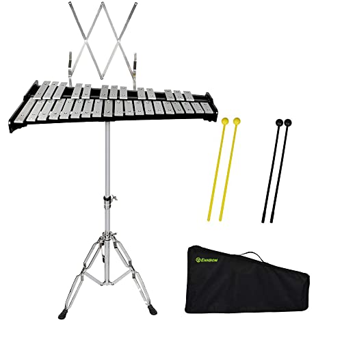 ENNBOM 32 Note Black Glockenspiel Xylophone Set