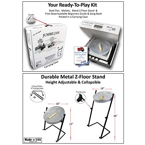 Panyard Jumbie Jam Steel Drum (W1158) - Silver VIP