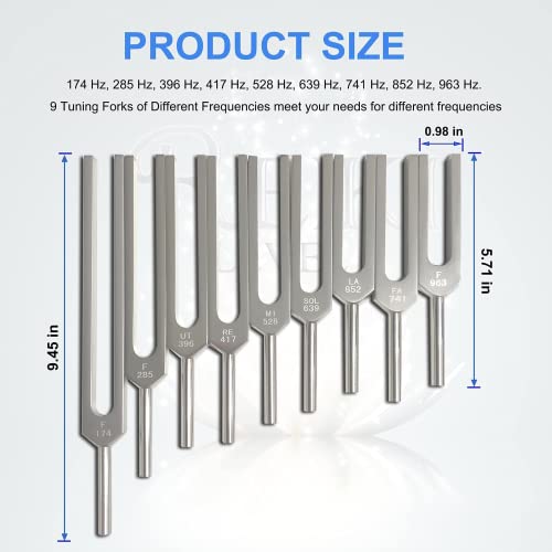 VIP Healing Tuning Fork Set with Silicone Mallet