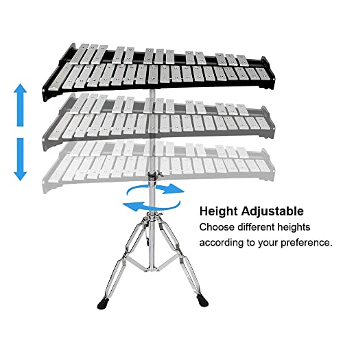 ENNBOM 32 Note Black Glockenspiel Xylophone Set