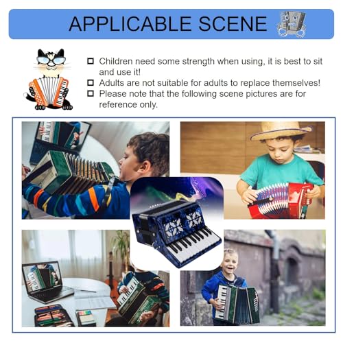 22 Keys 8 Bass Professional Adult Accordion Instrument