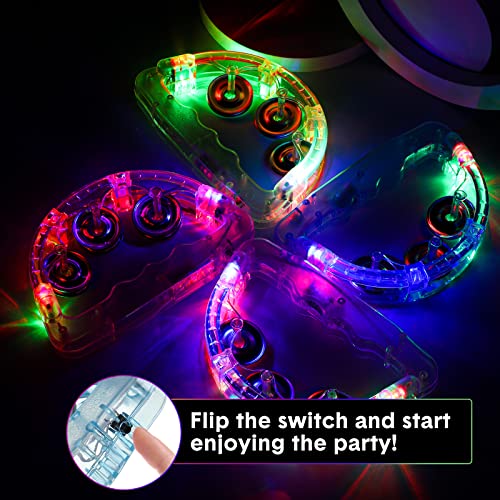 LED Light-Up Tambourines - Party Favor for Teens, Adults