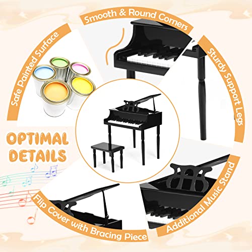 Goplus Mini Kids Piano Set with Bench & Accessories