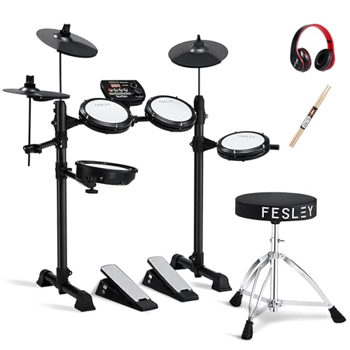 Fesley FED150W Electric Drum Set for Kids