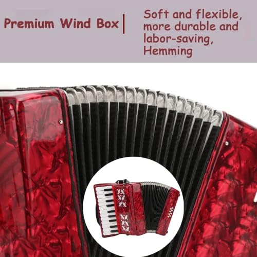 22 Keys 8 Bass Accordion with Straps & Sweet Sound
