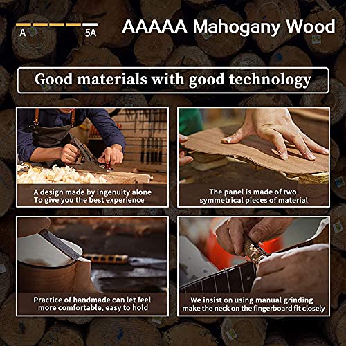 Everjoys Soprano Ukulele Mahogany 21 inch - VIP Bundle