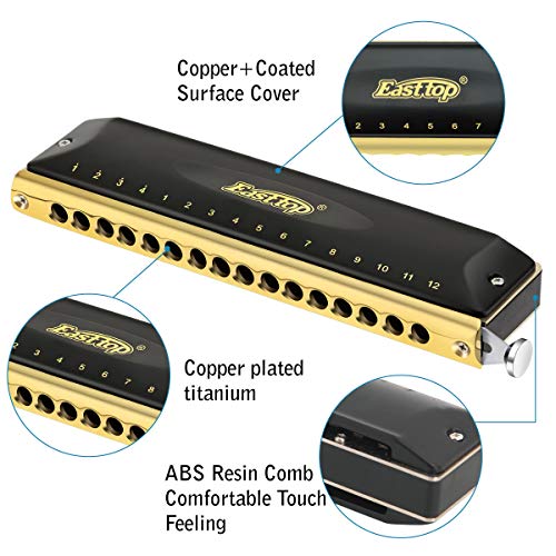 Chromatic Harmonica C, 16 Hole 64 Tone - VIP Shopping