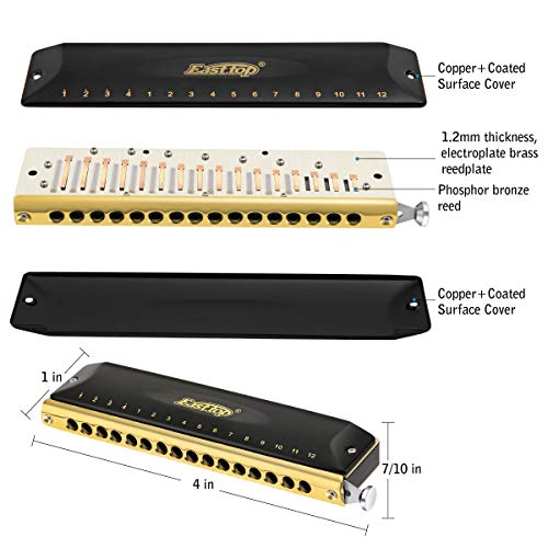 Chromatic Harmonica C, 16 Hole 64 Tone - VIP Shopping