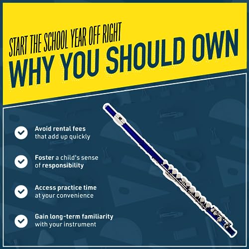 Cecilio Flute Bundle with Case, Stand, and Lesson Book