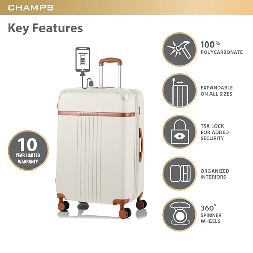 Vintage Collection 2-Piece Spinner Luggage Set - Ivory