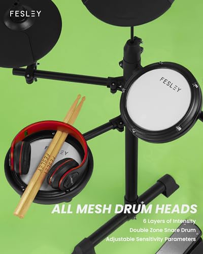 Fesley FED150W Electric Drum Set for Kids