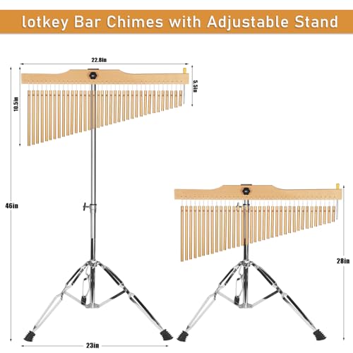 VIP Bar Chimes with Adjustable Stand - Gold Tone