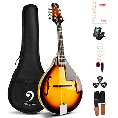 Vangoa Acoustic Mandolin in Sunburst with Accessories
