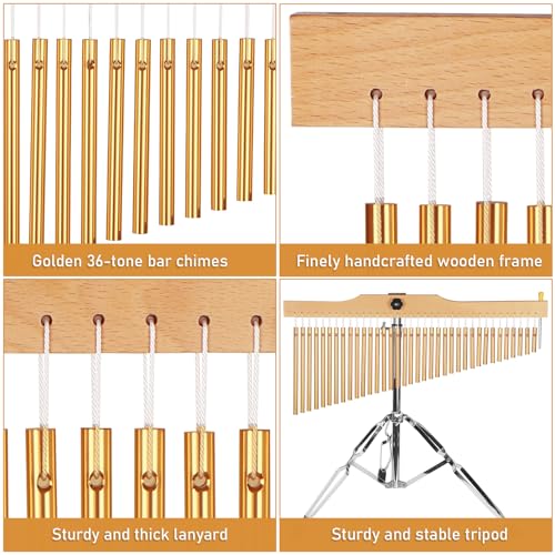 VIP Bar Chimes with Adjustable Stand - Gold Tone