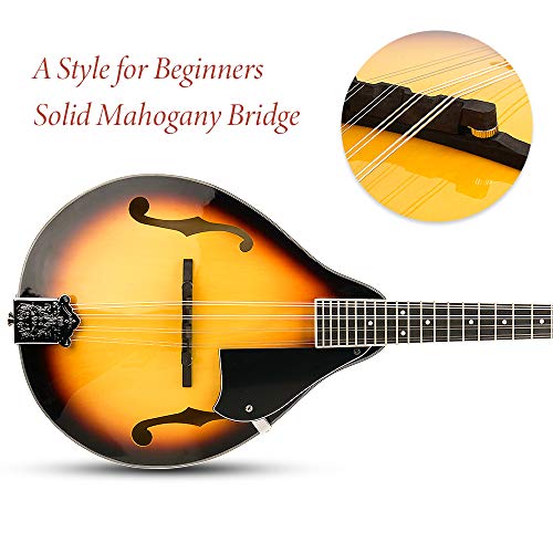 Vangoa Acoustic Mandolin in Sunburst with Accessories