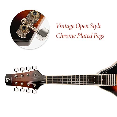 Vangoa Acoustic Mandolin in Sunburst with Accessories