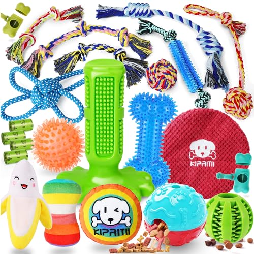 KIPRITII 20 Pack Dog Toys for Puppy Teething