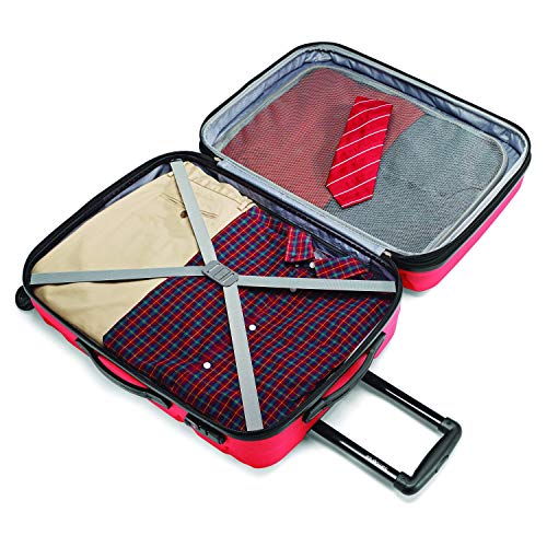 Samsonite Omni Pc Red Checked 24-Inch Spinner Luggage
