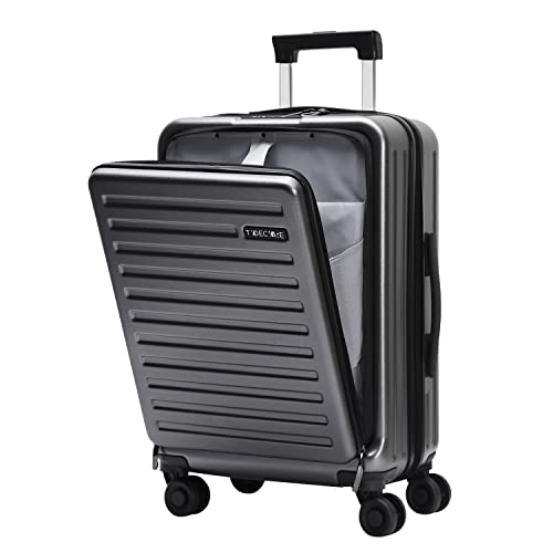 TydeCkare 20 Inch VIP Carry-On Luggage, Lightweight Gray