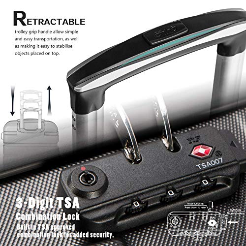 Coolife Luggage 3 Piece Spinner Set VIP Shopping