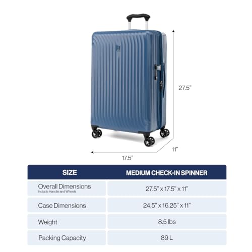 VIP Travelpro Maxlite Air Hardside Spinner Luggage, 21" Silver