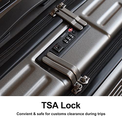 TydeCkare 20 Inch VIP Carry-On Luggage, Lightweight Gray