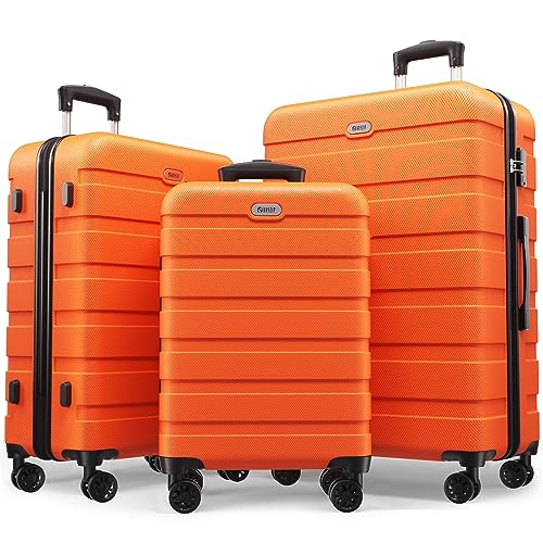 VIP Hardside Luggage Set with TSA Lock (Orange)