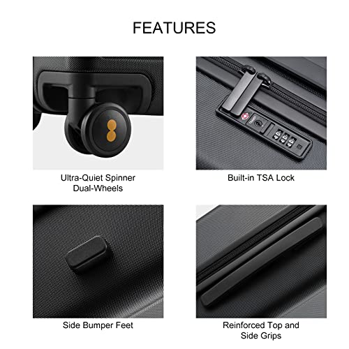 VIP Airplane Carry-On Suitcase with Spinner Wheels