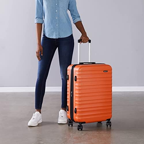 Amazon Basics 24-Inch Hardside Spinner VIP Luggage, Orange