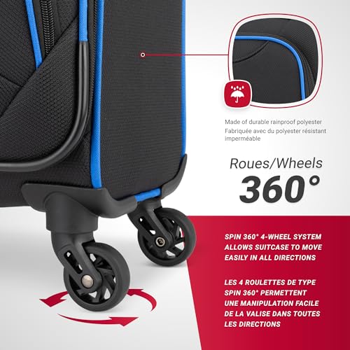 SwissGear Basel Collection Carry-On Spinner Luggage - Black/Blue