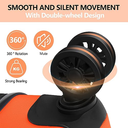 VIP Hardside Luggage Set with TSA Lock (Orange)