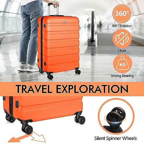 VIP Hardside Luggage Set with TSA Lock (Orange)