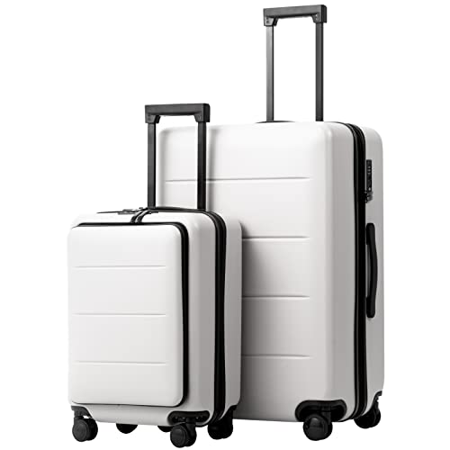 COOLIFE VIP Luggage Set with Spinner Trolley (White)