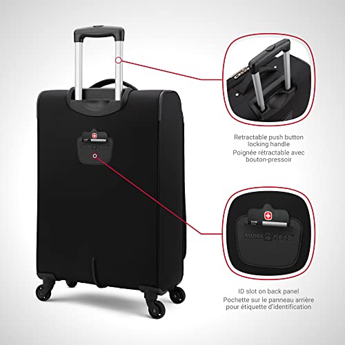 SwissGear VIP Cross Country Spinner Luggage Set, Black