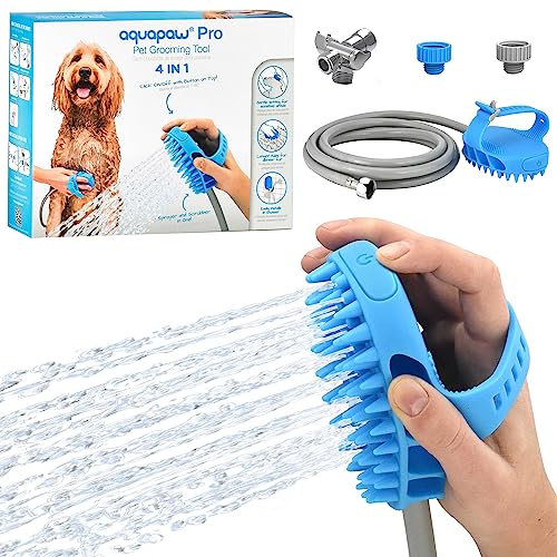 Aquapaw Dog Bath Brush Pro - 2-in-1 Scrubber & Sprayer