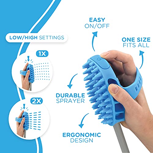 Aquapaw Dog Bath Brush Pro - 2-in-1 Scrubber & Sprayer