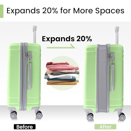 VIP AnyZip Luggage Sets Spinner Wheels TSA Lock 3pc