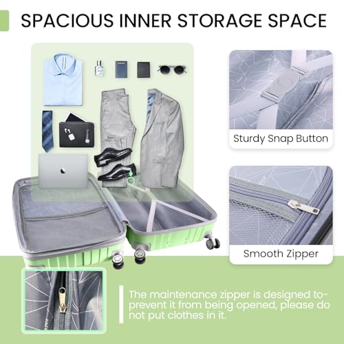 VIP AnyZip Luggage Sets Spinner Wheels TSA Lock 3pc