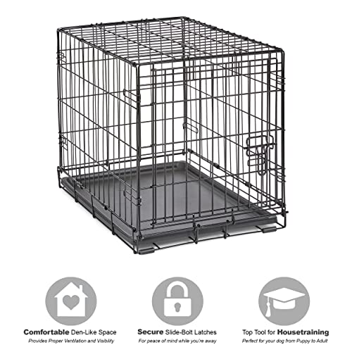 VIP Folding Metal Dog Crate; Single Door 24