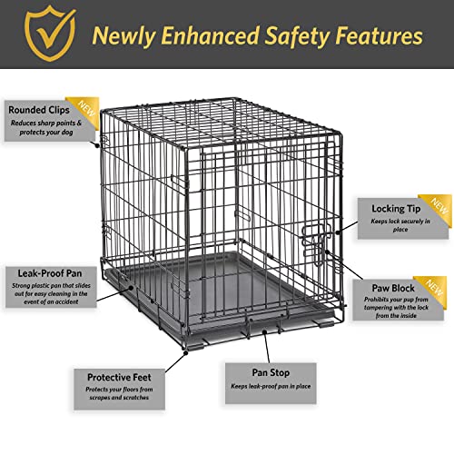 VIP Folding Metal Dog Crate; Single Door 24