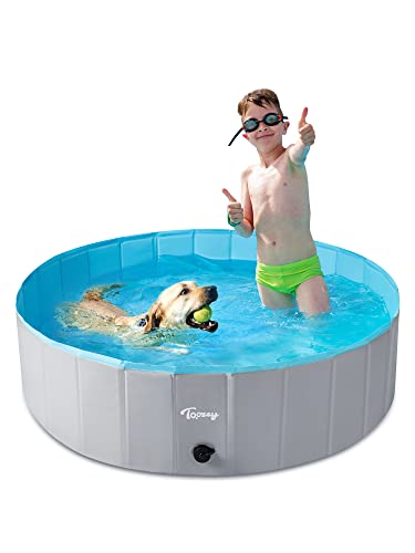 Toozey Dog Pool: Slip-Resistant Kiddie Pool & Portable