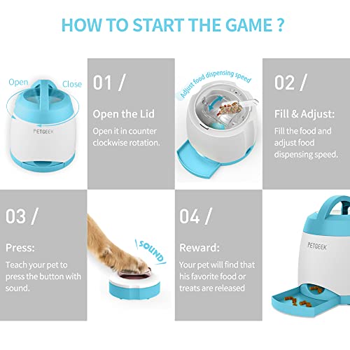 PETGEEK Automatic Dog Treat Dispenser Puzzle Activity Toy