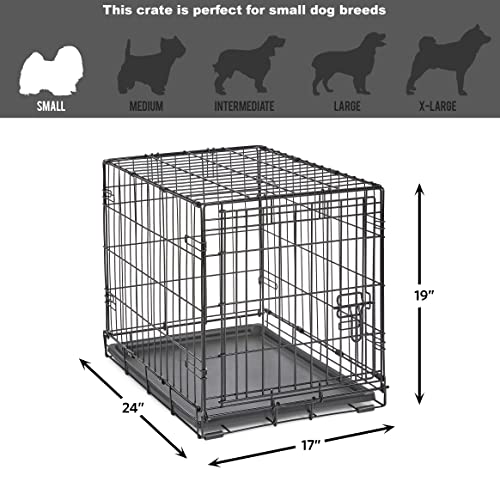 VIP Folding Metal Dog Crate; Single Door 24