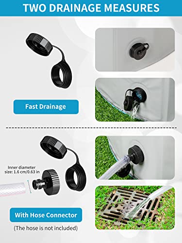 Toozey Dog Pool: Slip-Resistant Kiddie Pool & Portable