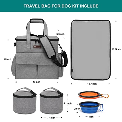 Modoker VIP Pet Travel Set with Accessories (Grey)